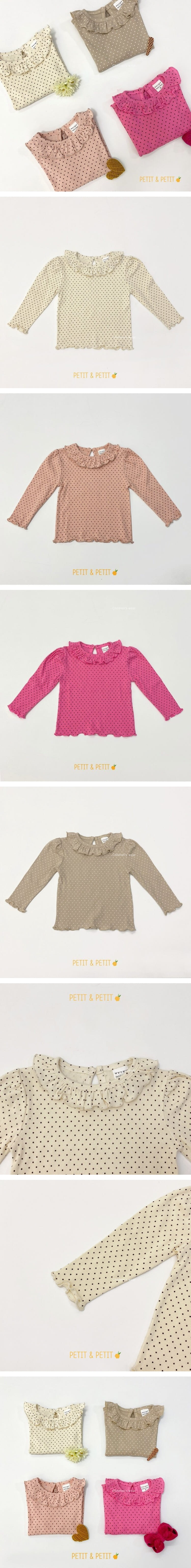 PETIT & PETIT - Korean Children Fashion - #Kfashion4kids - Dot Frill Tee