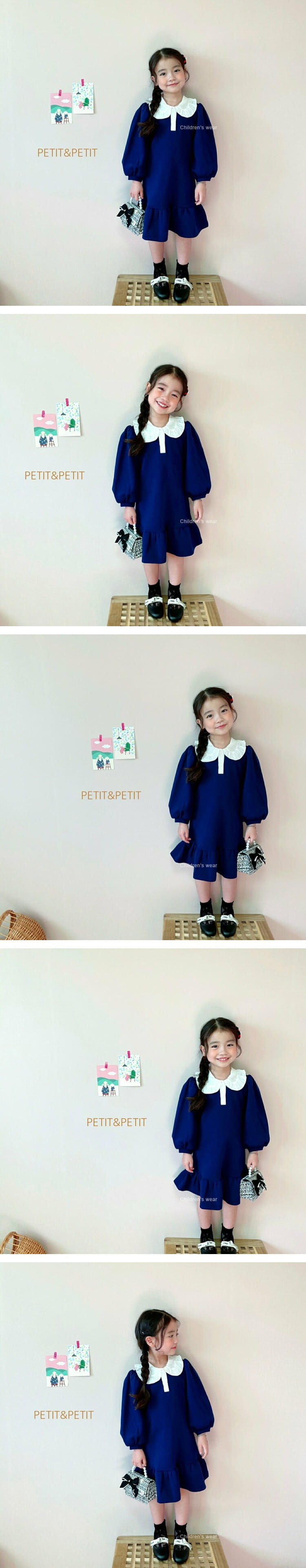 PETIT & PETIT - Korean Children Fashion - #Kfashion4kids - Frill Collar One-piece