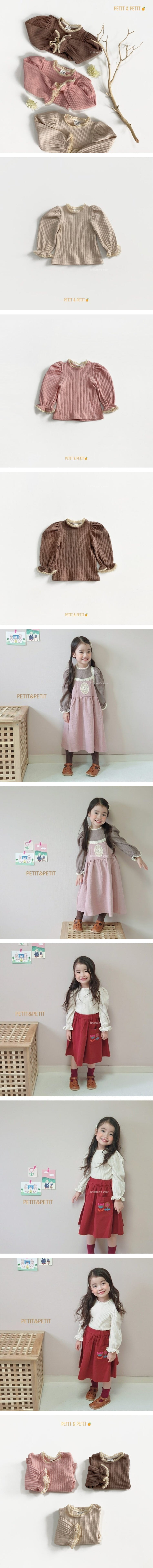 PETIT & PETIT - Korean Children Fashion - #Kfashion4kids - Lace Rib Tee