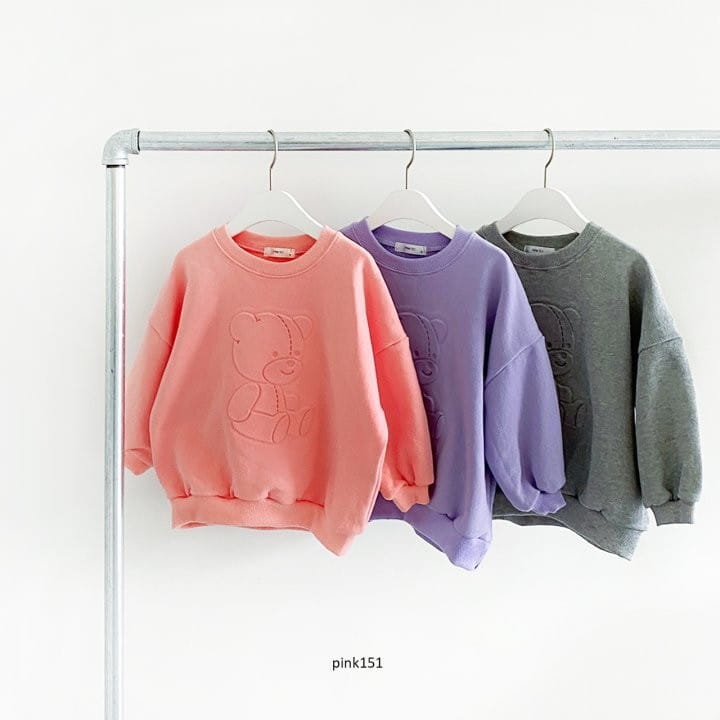 PINK151 - Korean Children Fashion - #Kfashion4kids - Embo Bear Sweatshirt