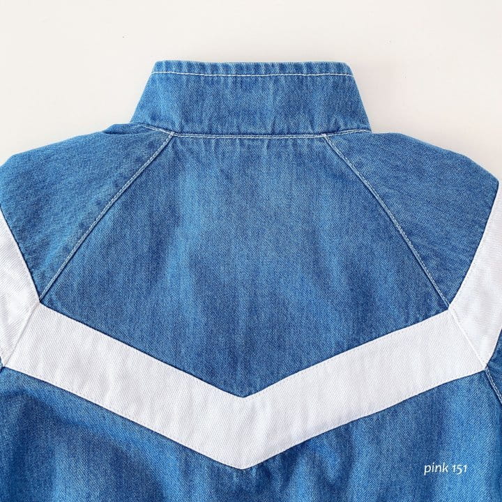 PINK151 - Korean Children Fashion - #Kfashion4kids - Line Denim Jacket - 11