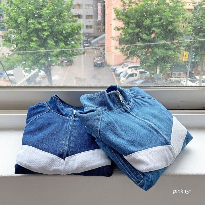 PINK151 - Korean Children Fashion - #Kfashion4kids - Line Denim Jacket - 7