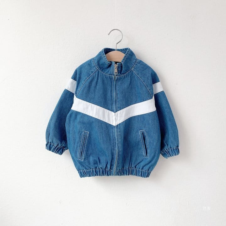 PINK151 - Korean Children Fashion - #Kfashion4kids - Line Denim Jacket - 8