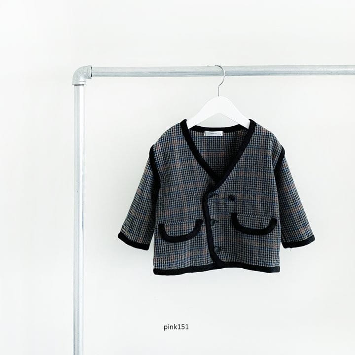 PINK151 - Korean Children Fashion - #Kfashion4kids - No Collar Jacket