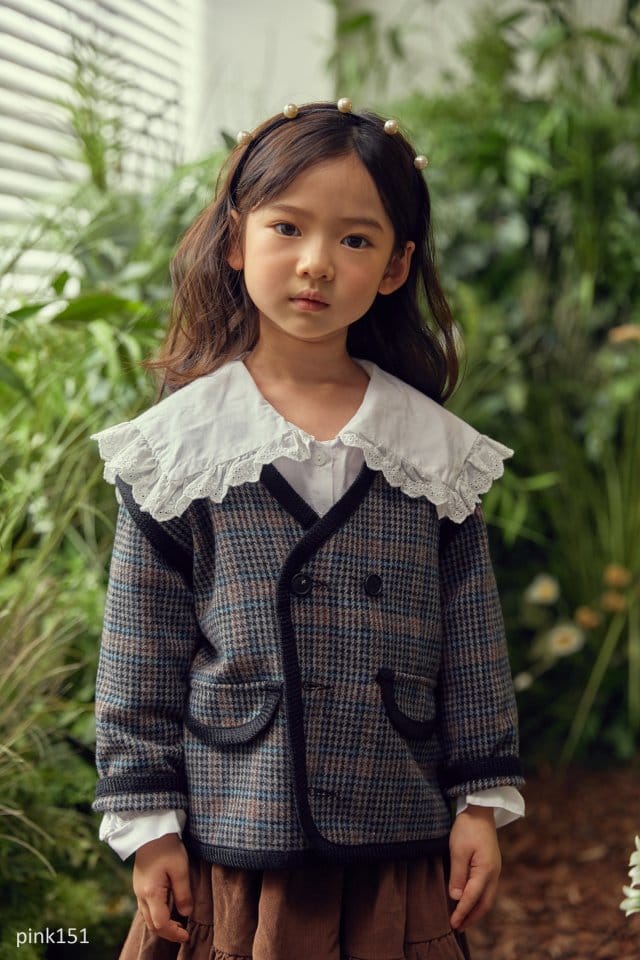 PINK151 - Korean Children Fashion - #Kfashion4kids - No Collar Jacket - 11