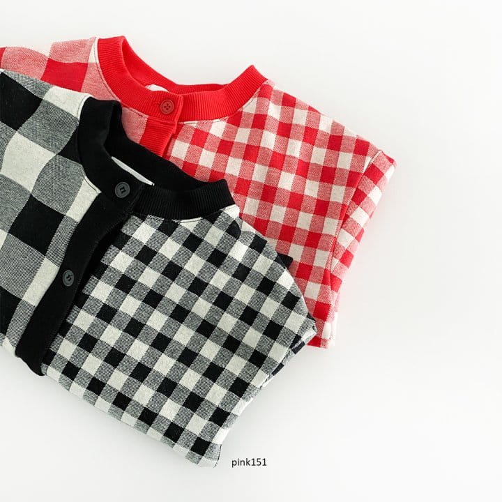 PINK151 - Korean Children Fashion - #Kfashion4kids - Half Check Cardigan - 7