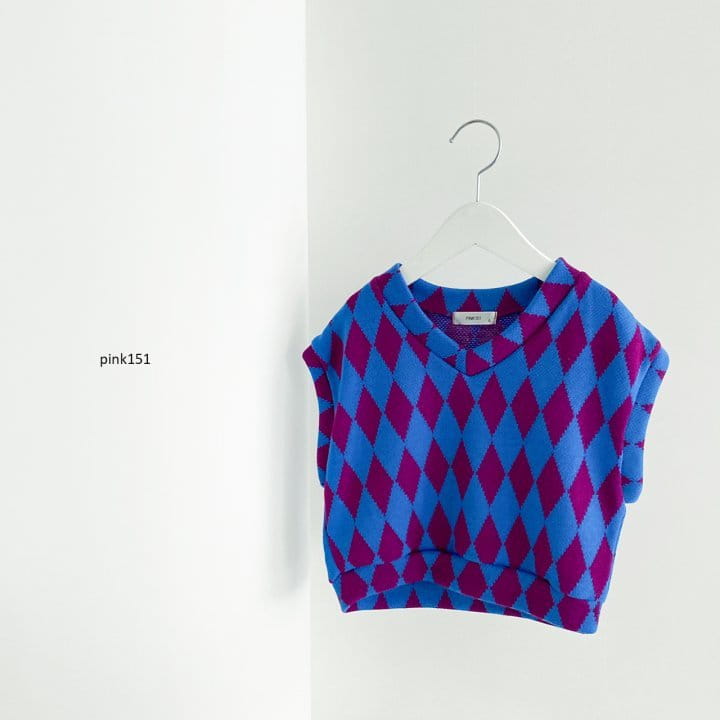 PINK151 - Korean Children Fashion - #Kfashion4kids - Argyle Vest - 5