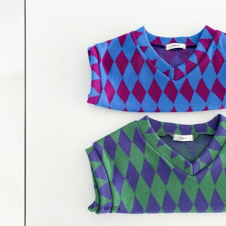 PINK151 - Korean Children Fashion - #Kfashion4kids - Argyle Vest - 8