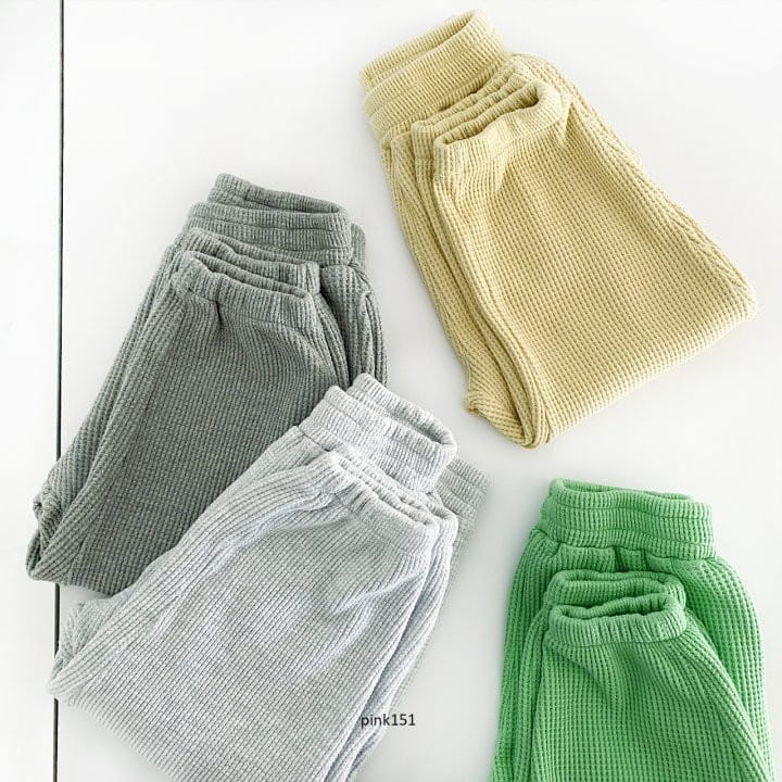 PINK151 - Korean Children Fashion - #Kfashion4kids - Butter Waffle Jogger Pants