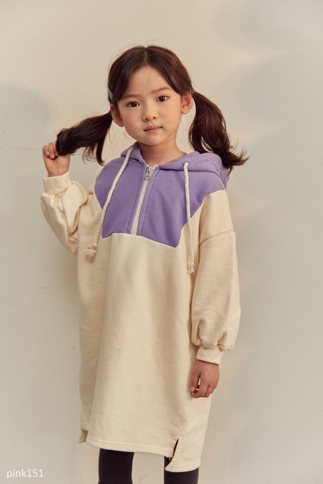 PINK151 - Korean Children Fashion - #Kfashion4kids - Anorak Hood One-piece