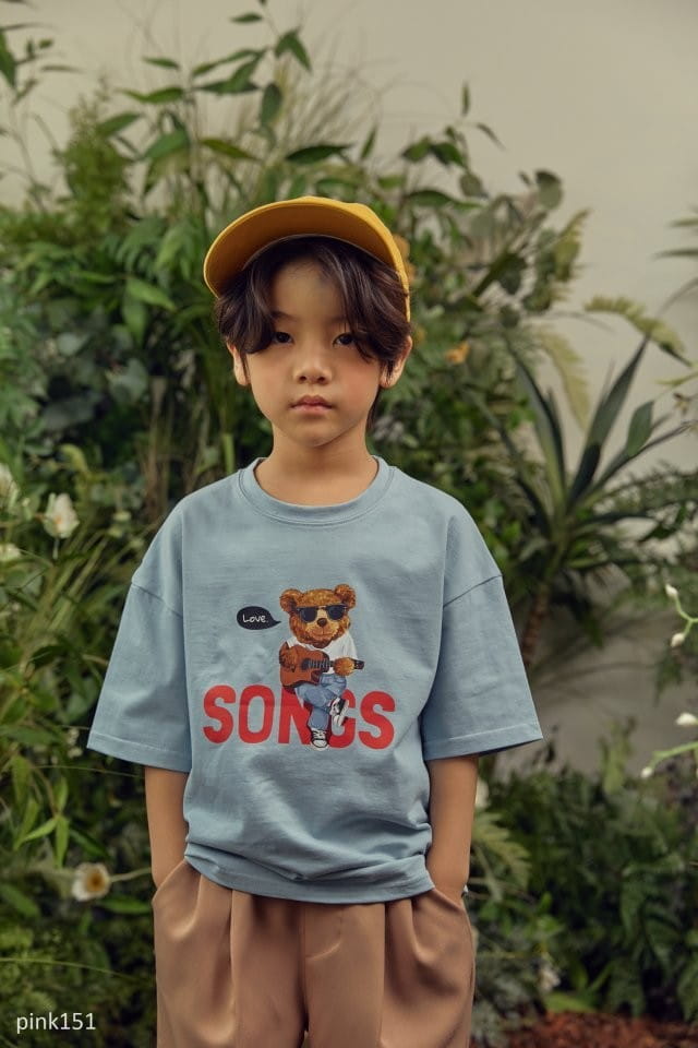 PINK151 - Korean Children Fashion - #Kfashion4kids - Songs Bear Tee