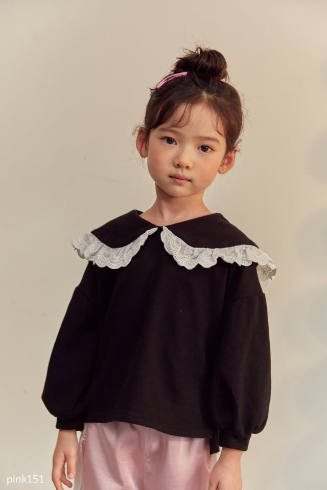 PINK151 - Korean Children Fashion - #Kfashion4kids - Romantic Collar Pullover