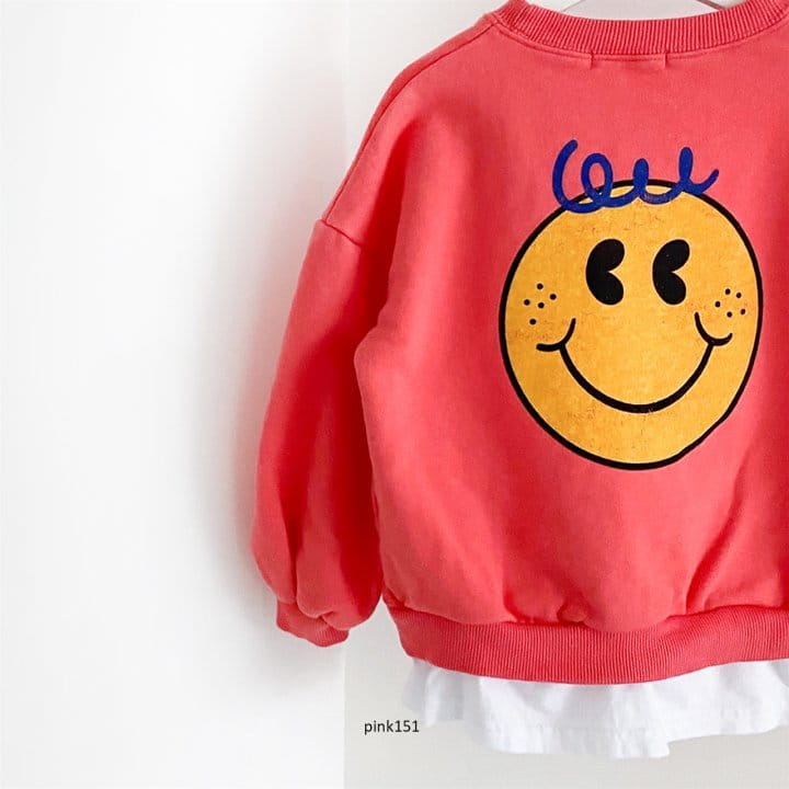 PINK151 - Korean Children Fashion - #Kfashion4kids - Layered Smile Sweatshirt - 10