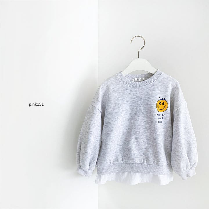 PINK151 - Korean Children Fashion - #Kfashion4kids - Layered Smile Sweatshirt - 5