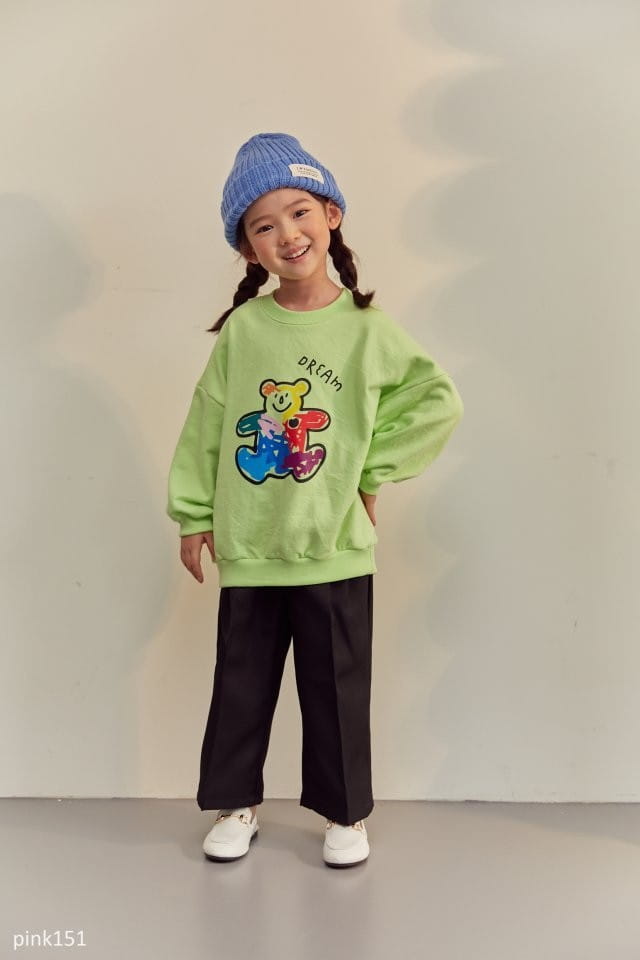 PINK151 - Korean Children Fashion - #Kfashion4kids - Rainbow Bear Sweatshirt