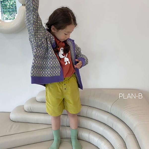 PLAN B - Korean Children Fashion - #Kfashion4kids - Little Button Corduroy Half Pants