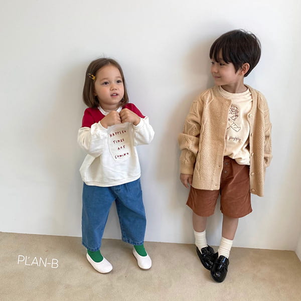 PLAN B - Korean Children Fashion - #Kfashion4kids - Patch Spelling Sweatshirt - 4