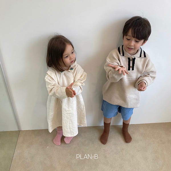PLAN B - Korean Children Fashion - #Kfashion4kids - Collar Colored Knit Pullover - 3