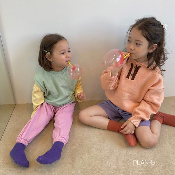 PLAN B - Korean Children Fashion - #Kfashion4kids - Collar Colored Knit Pullover - 6