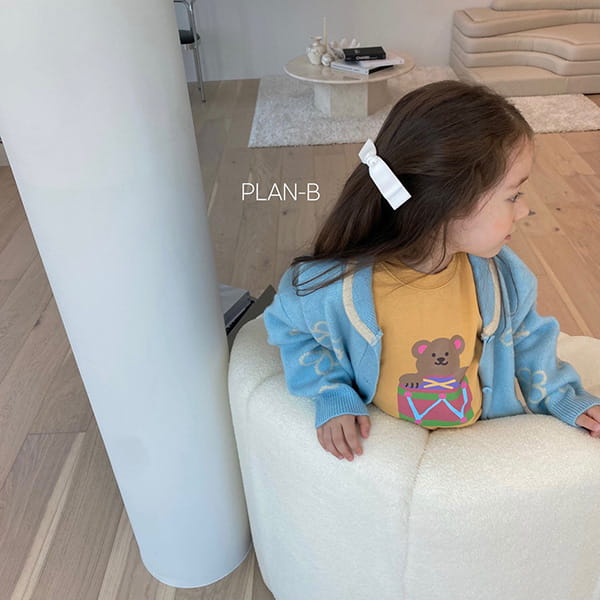 PLAN B - Korean Children Fashion - #Kfashion4kids - Colar Flower Knit Cardigan - 2