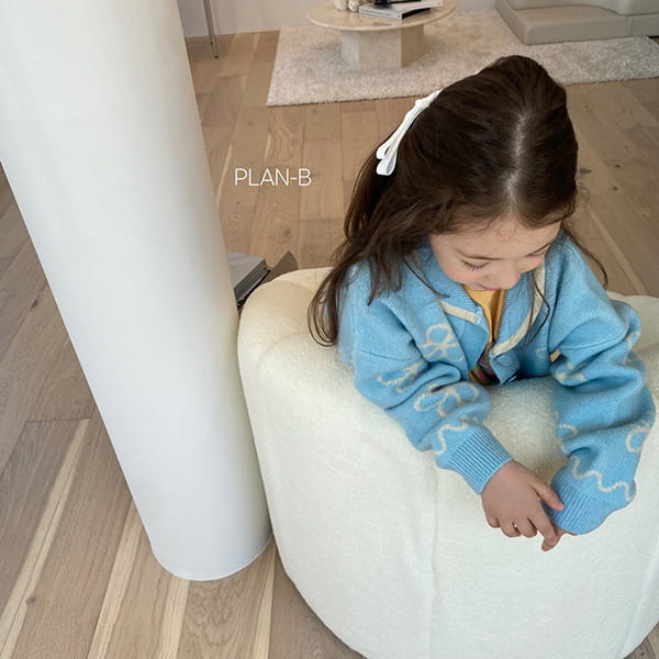 PLAN B - Korean Children Fashion - #Kfashion4kids - Colar Flower Knit Cardigan - 4