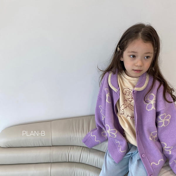 PLAN B - Korean Children Fashion - #Kfashion4kids - Colar Flower Knit Cardigan - 8