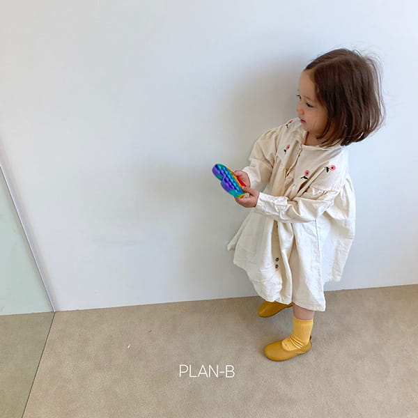 PLAN B - Korean Children Fashion - #Kfashion4kids - Double Button Flower One-piece