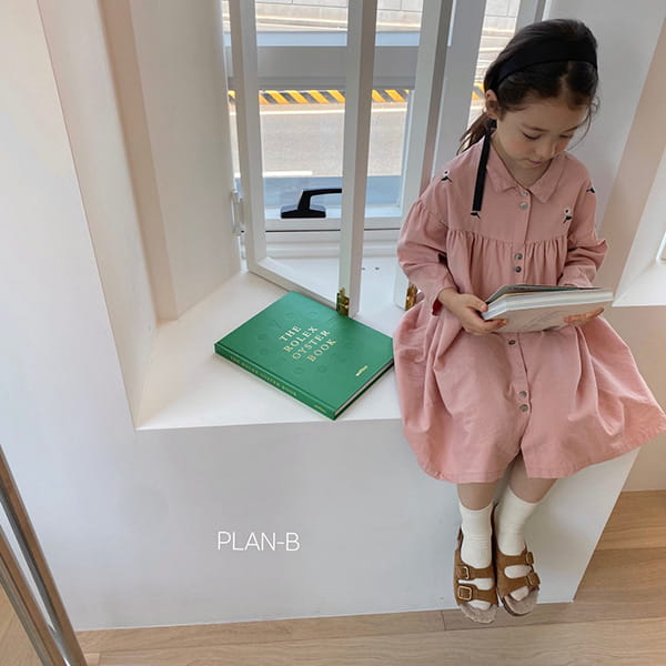 PLAN B - Korean Children Fashion - #Kfashion4kids - Double Button Flower One-piece - 12