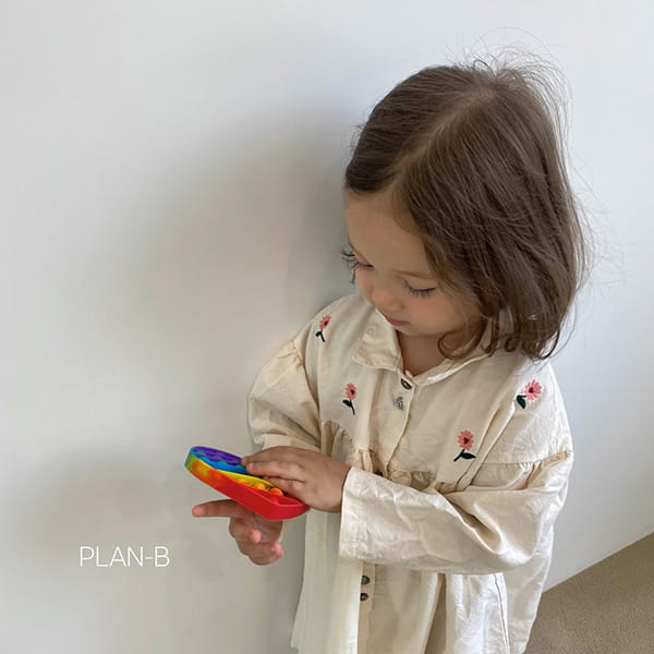 PLAN B - Korean Children Fashion - #Kfashion4kids - Double Button Flower One-piece - 2