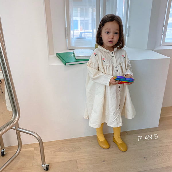 PLAN B - Korean Children Fashion - #Kfashion4kids - Double Button Flower One-piece - 5