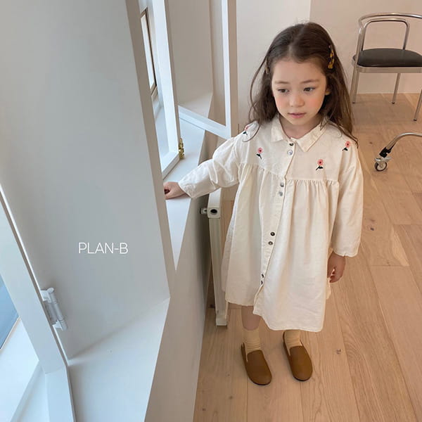 PLAN B - Korean Children Fashion - #Kfashion4kids - Double Button Flower One-piece - 9