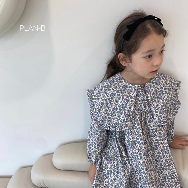 PLAN B - Korean Children Fashion - #Kfashion4kids - Sailor Collar Blouse One-piece - 6