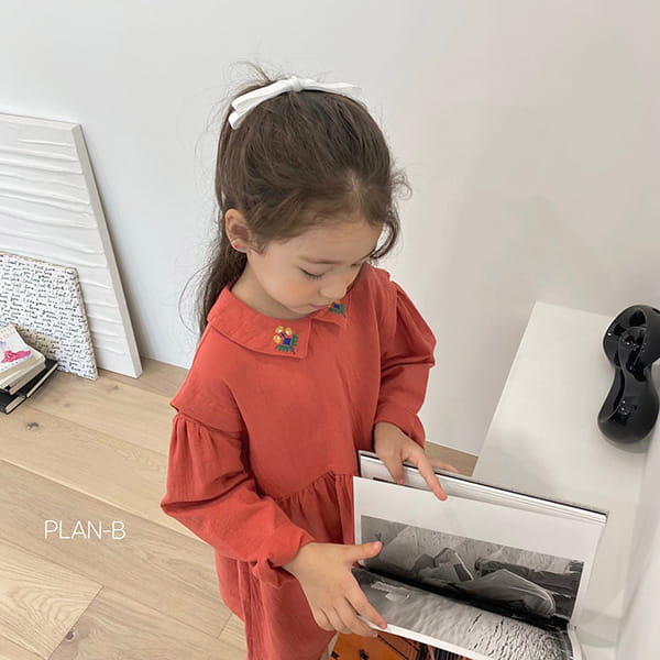 PLAN B - Korean Children Fashion - #Kfashion4kids - Flower Collar One-piece - 7