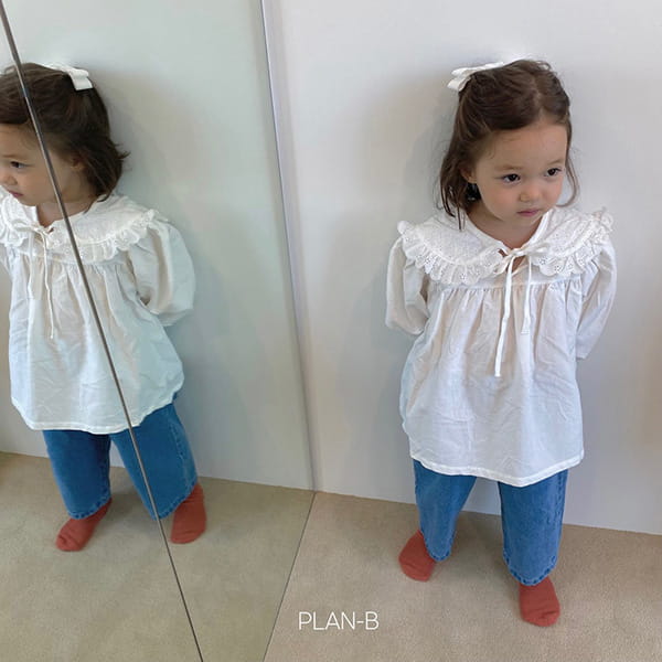 PLAN B - Korean Children Fashion - #Kfashion4kids - Round Lace Collar Blouse - 7