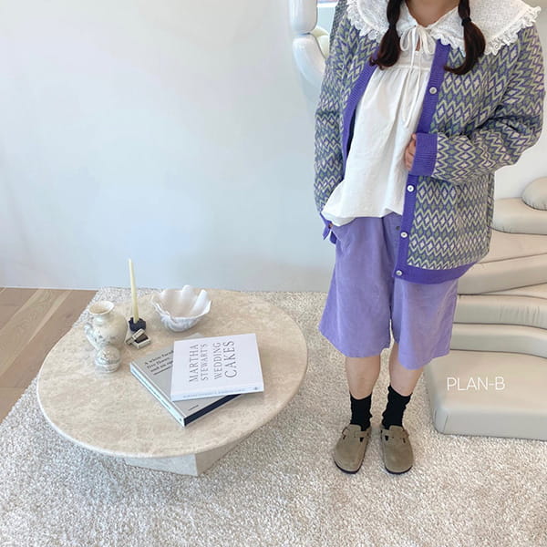 PLAN B - Korean Children Fashion - #Kfashion4kids - Adult Little Button Corduroy Half Pants - 11