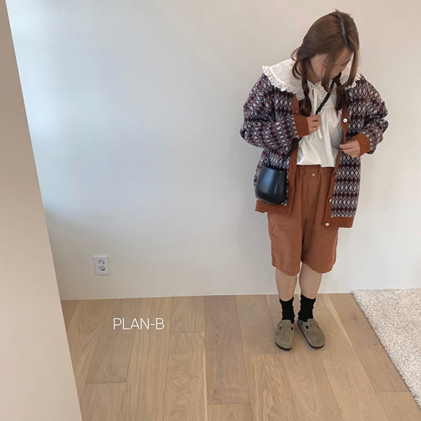 PLAN B - Korean Children Fashion - #Kfashion4kids - Adult Little Button Corduroy Half Pants - 4