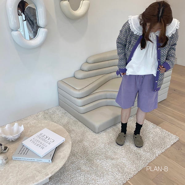 PLAN B - Korean Children Fashion - #Kfashion4kids - Adult Little Button Corduroy Half Pants - 7