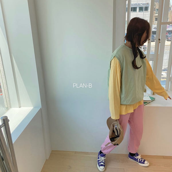PLAN B - Korean Children Fashion - #Kfashion4kids - Adult Basic Color Tee - 11