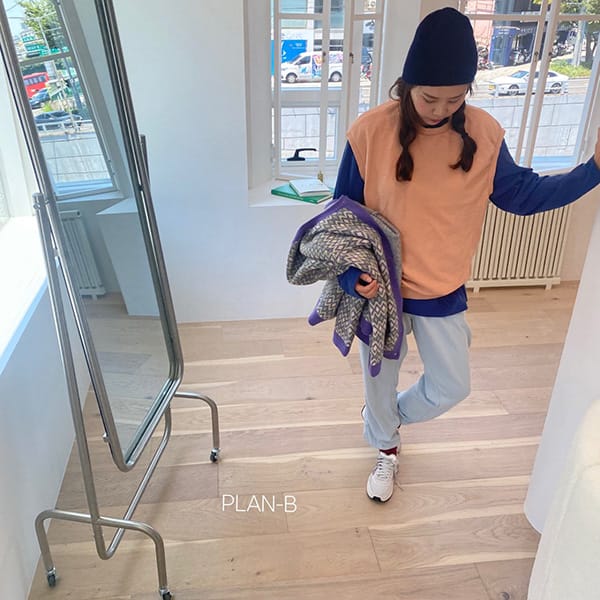 PLAN B - Korean Children Fashion - #Kfashion4kids - Adult Basic Color Tee - 3