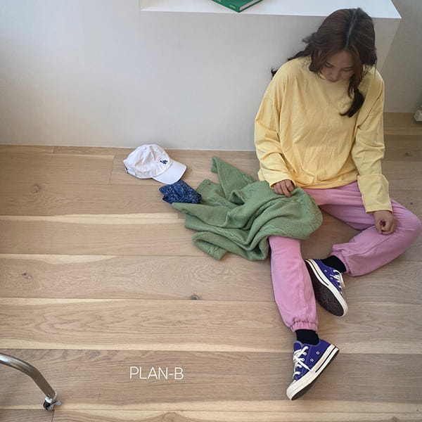 PLAN B - Korean Children Fashion - #Kfashion4kids - Adult Basic Color Tee - 9