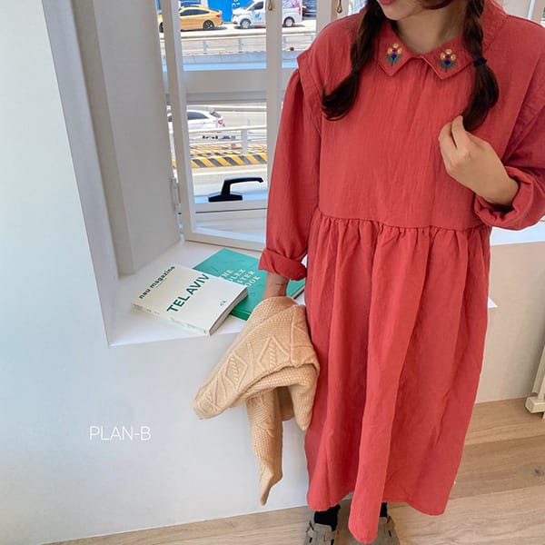 PLAN B - Korean Children Fashion - #Kfashion4kids - Adult Flower Collar One-piece - 8