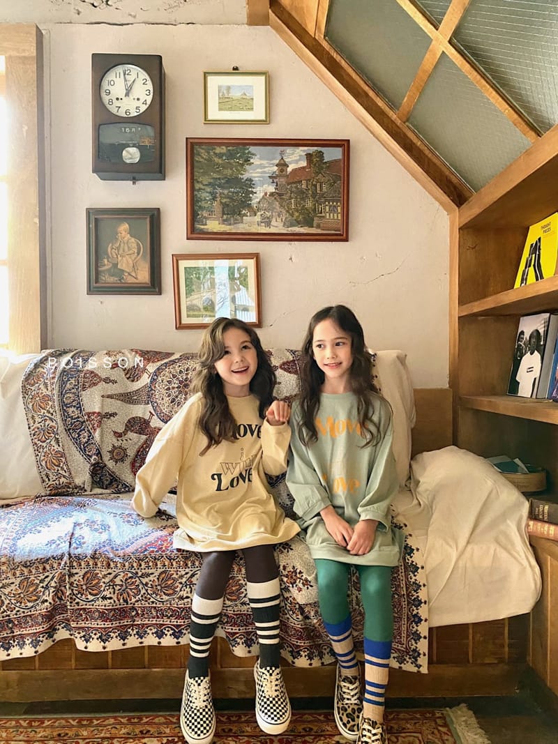 POISSON - Korean Children Fashion - #Kfashion4kids - Love Long Tee - 7