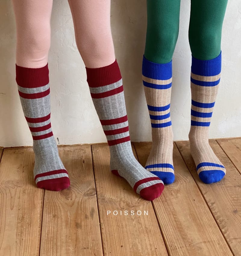 POISSON - Korean Children Fashion - #Kfashion4kids - Stripe Socks [set of 2]