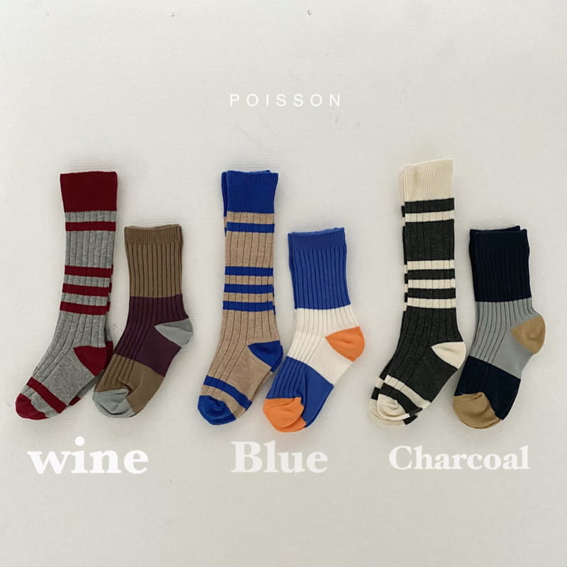 POISSON - Korean Children Fashion - #Kfashion4kids - Stripe Socks [set of 2] - 11