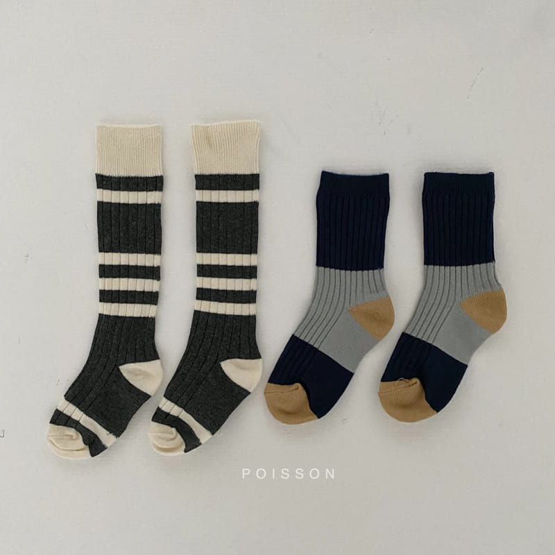 POISSON - Korean Children Fashion - #Kfashion4kids - Stripe Socks [set of 2] - 12