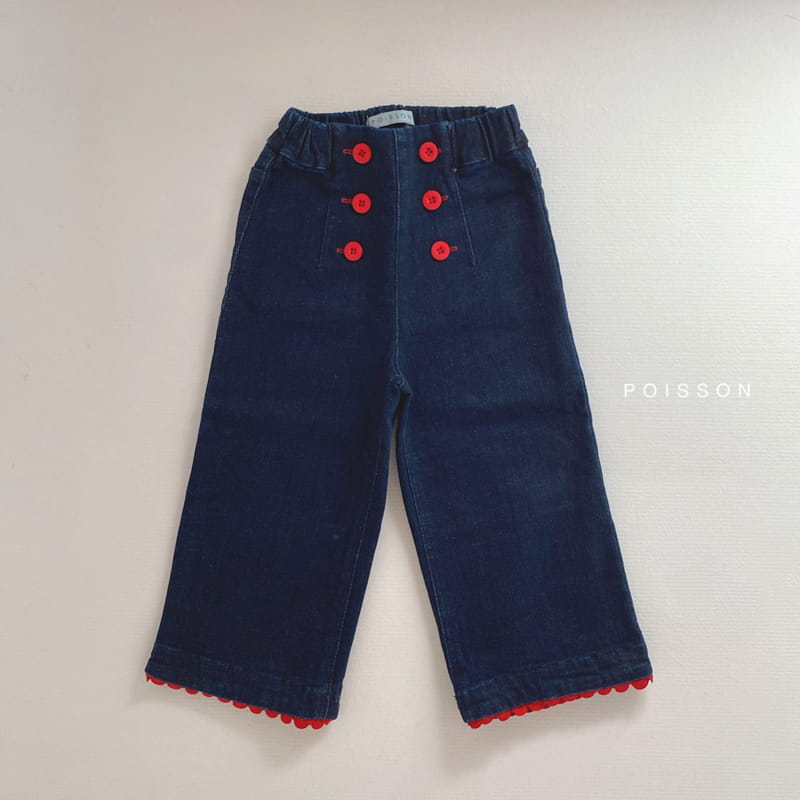 POISSON - Korean Children Fashion - #Kfashion4kids - Button Wide Pants