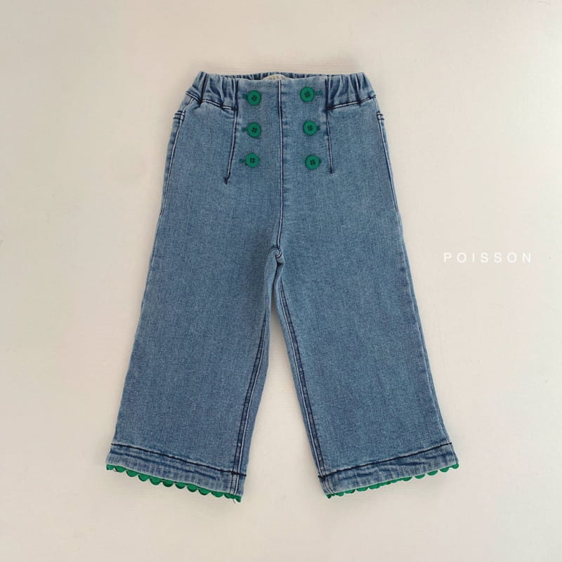 POISSON - Korean Children Fashion - #Kfashion4kids - Button Wide Pants - 12