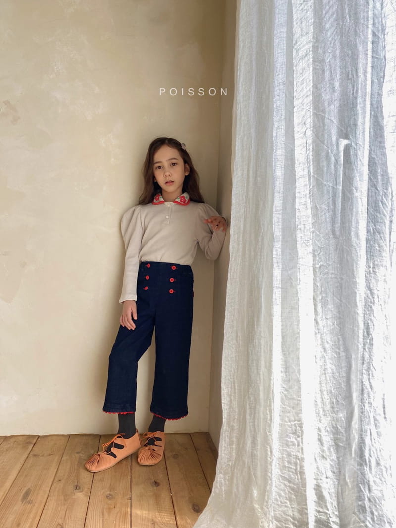 POISSON - Korean Children Fashion - #Kfashion4kids - Button Wide Pants - 4
