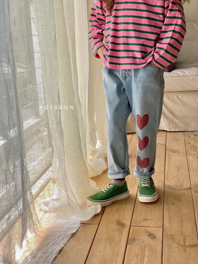 POISSON - Korean Children Fashion - #Kfashion4kids - Love Denim Pants