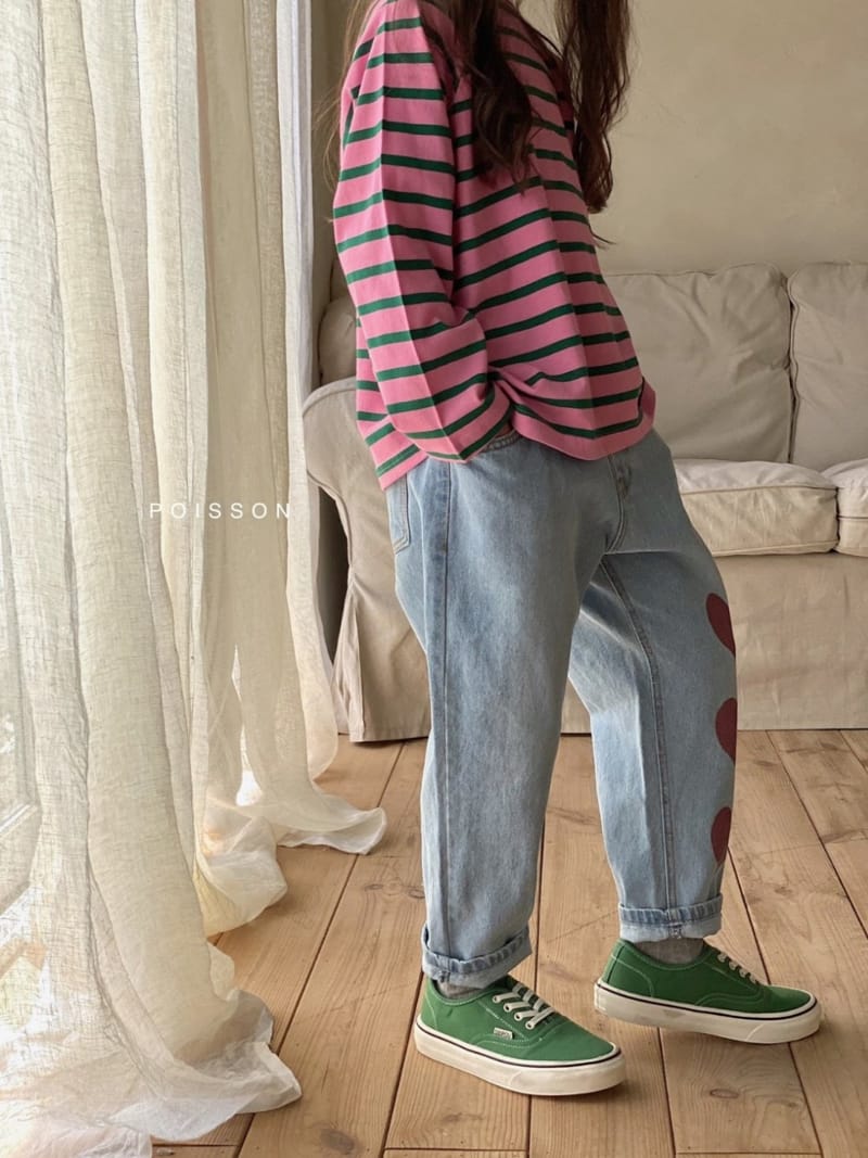 POISSON - Korean Children Fashion - #Kfashion4kids - Love Denim Pants - 2